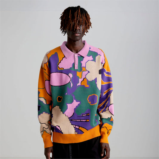 KNITTED LONGSLEEVE POLO x PERKS AND MINI